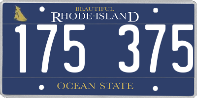 RI license plate 175375