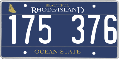 RI license plate 175376
