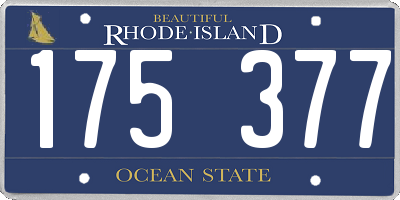 RI license plate 175377