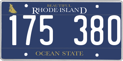 RI license plate 175380
