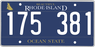 RI license plate 175381