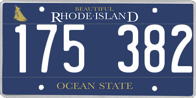 RI license plate 175382