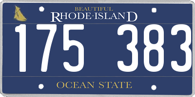 RI license plate 175383