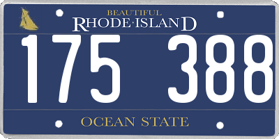 RI license plate 175388