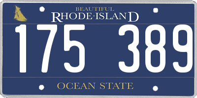 RI license plate 175389