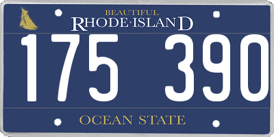 RI license plate 175390