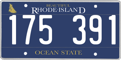 RI license plate 175391