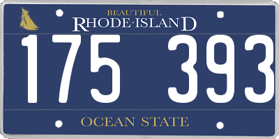 RI license plate 175393