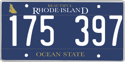 RI license plate 175397
