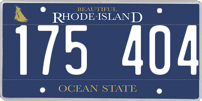 RI license plate 175404