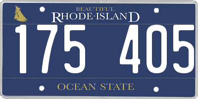 RI license plate 175405