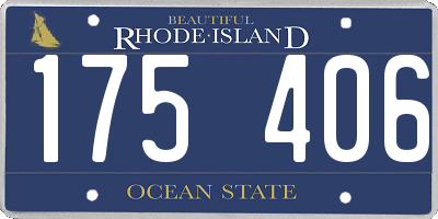 RI license plate 175406