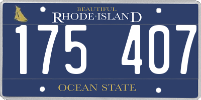 RI license plate 175407