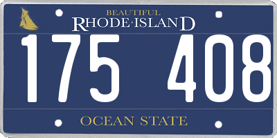 RI license plate 175408