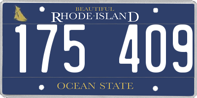 RI license plate 175409