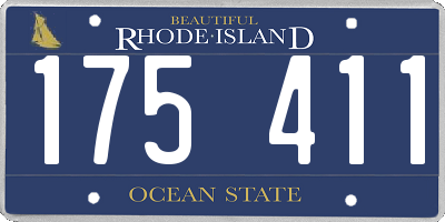 RI license plate 175411