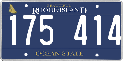RI license plate 175414