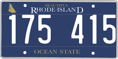 RI license plate 175415