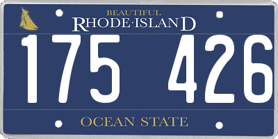 RI license plate 175426