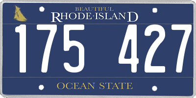RI license plate 175427