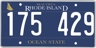 RI license plate 175429