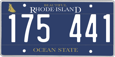 RI license plate 175441