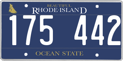 RI license plate 175442