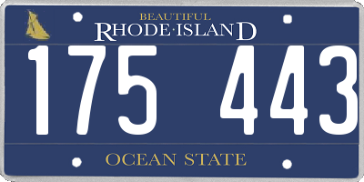 RI license plate 175443