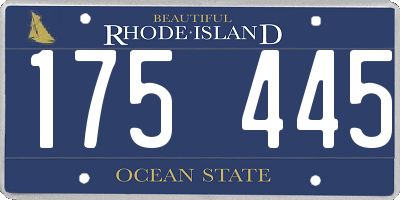 RI license plate 175445