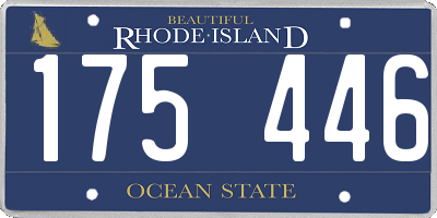 RI license plate 175446