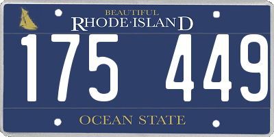 RI license plate 175449