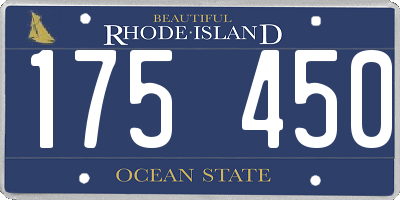 RI license plate 175450
