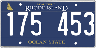 RI license plate 175453