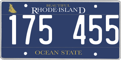 RI license plate 175455