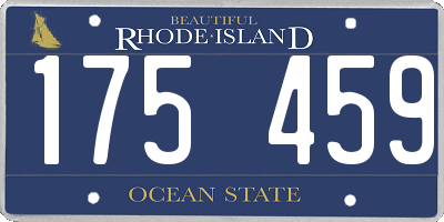 RI license plate 175459