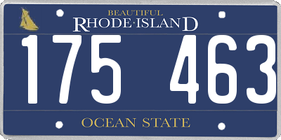 RI license plate 175463