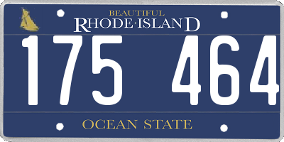 RI license plate 175464