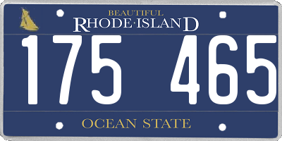 RI license plate 175465