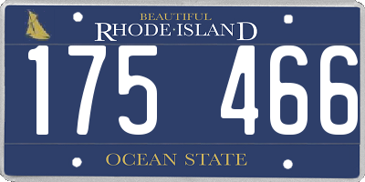 RI license plate 175466