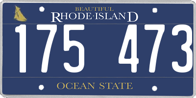 RI license plate 175473