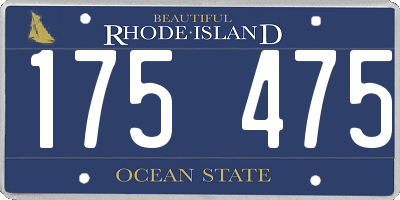 RI license plate 175475