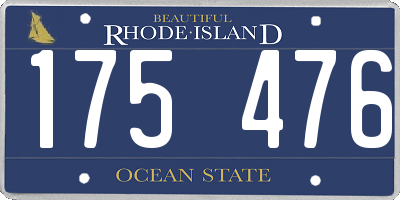 RI license plate 175476