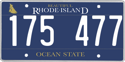 RI license plate 175477