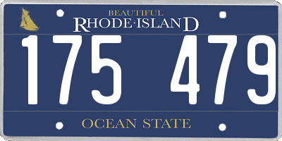 RI license plate 175479