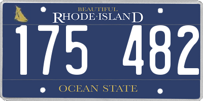 RI license plate 175482