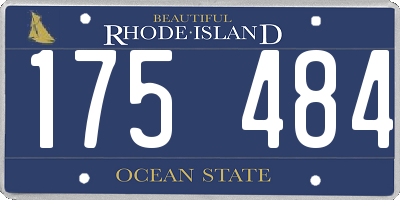 RI license plate 175484