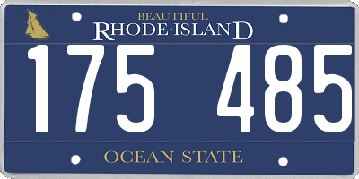 RI license plate 175485