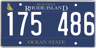 RI license plate 175486