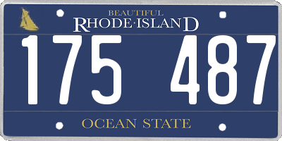 RI license plate 175487