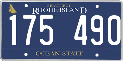 RI license plate 175490